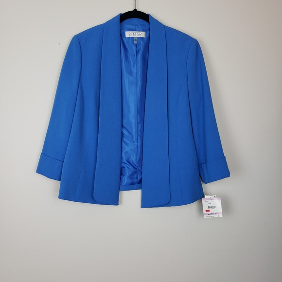 NWT Kasper Cabana blue dress blazer suit lined 6 - Picture 4 of 13